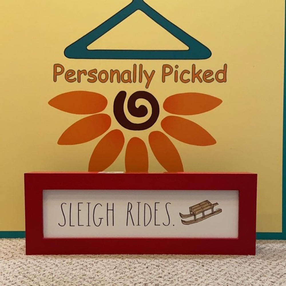 Rae Dunn SLEIGH RIDES Wooden Sign